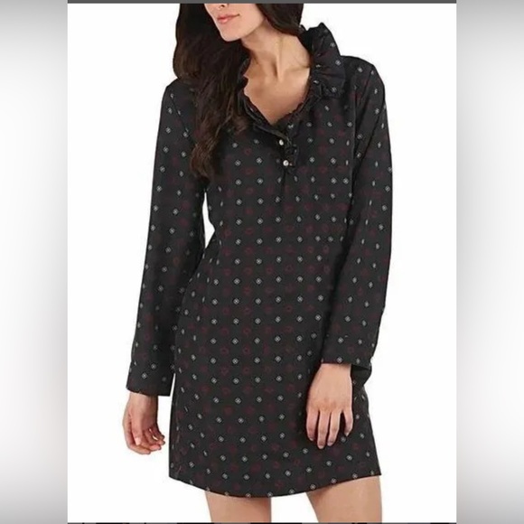 Mud Pie Dresses & Skirts - Mudpie Whitney Ruffle Satin Dress, Black, White, & Red, Size M
